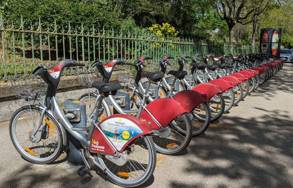Station de vélos en libre-service à Toulouse